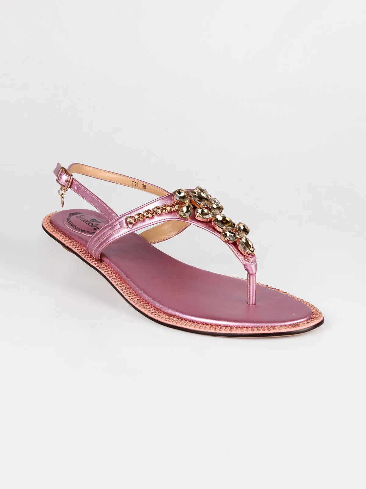 Braccialini tongs bijou avec strass