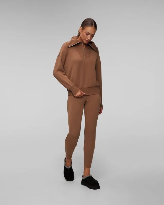 Brązowa bluza damska Varley Catherine Half Zip Sweat VAR02086-goldenbronze