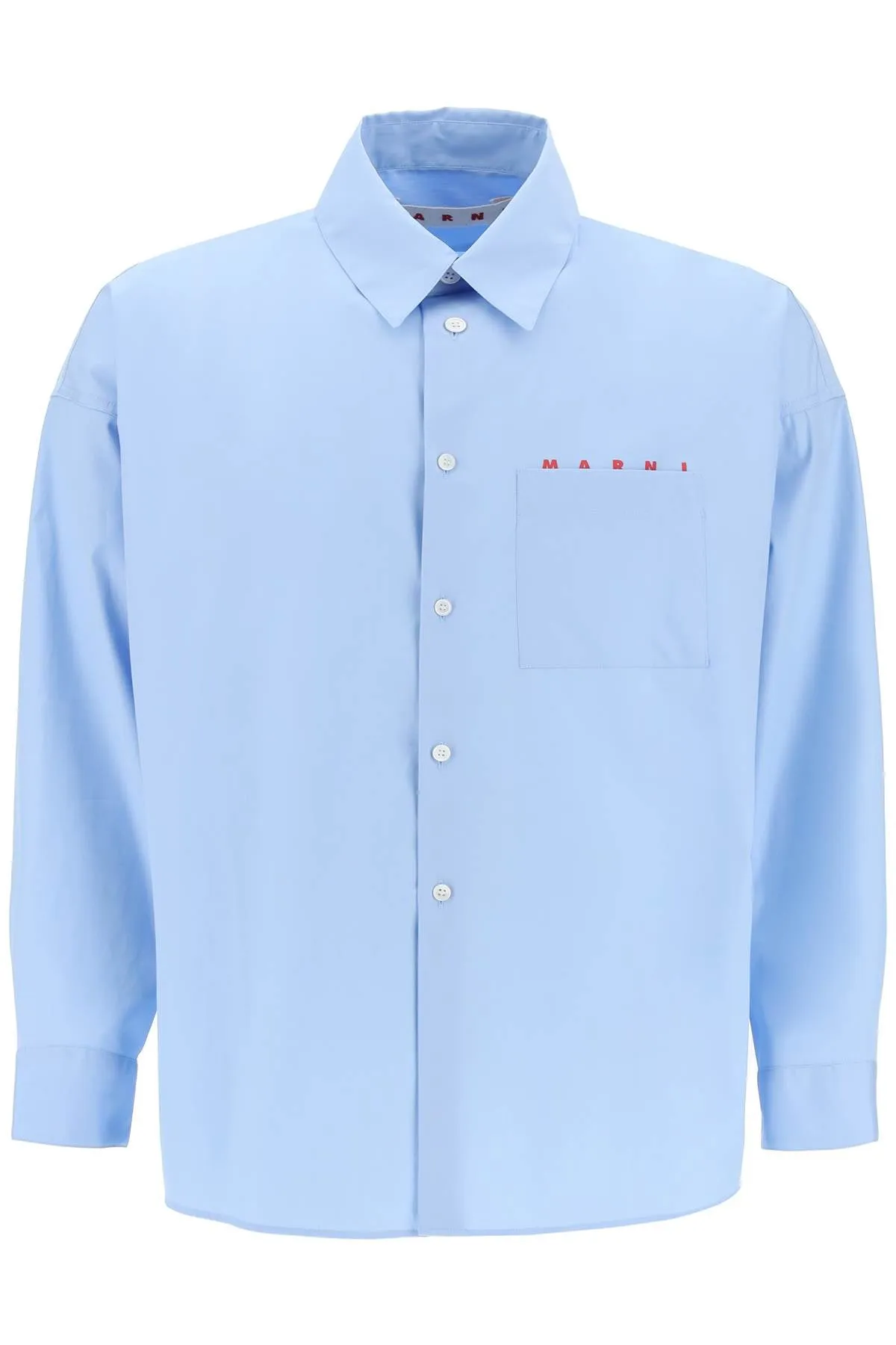 Camicia Boxy Con Colletto Italiano
