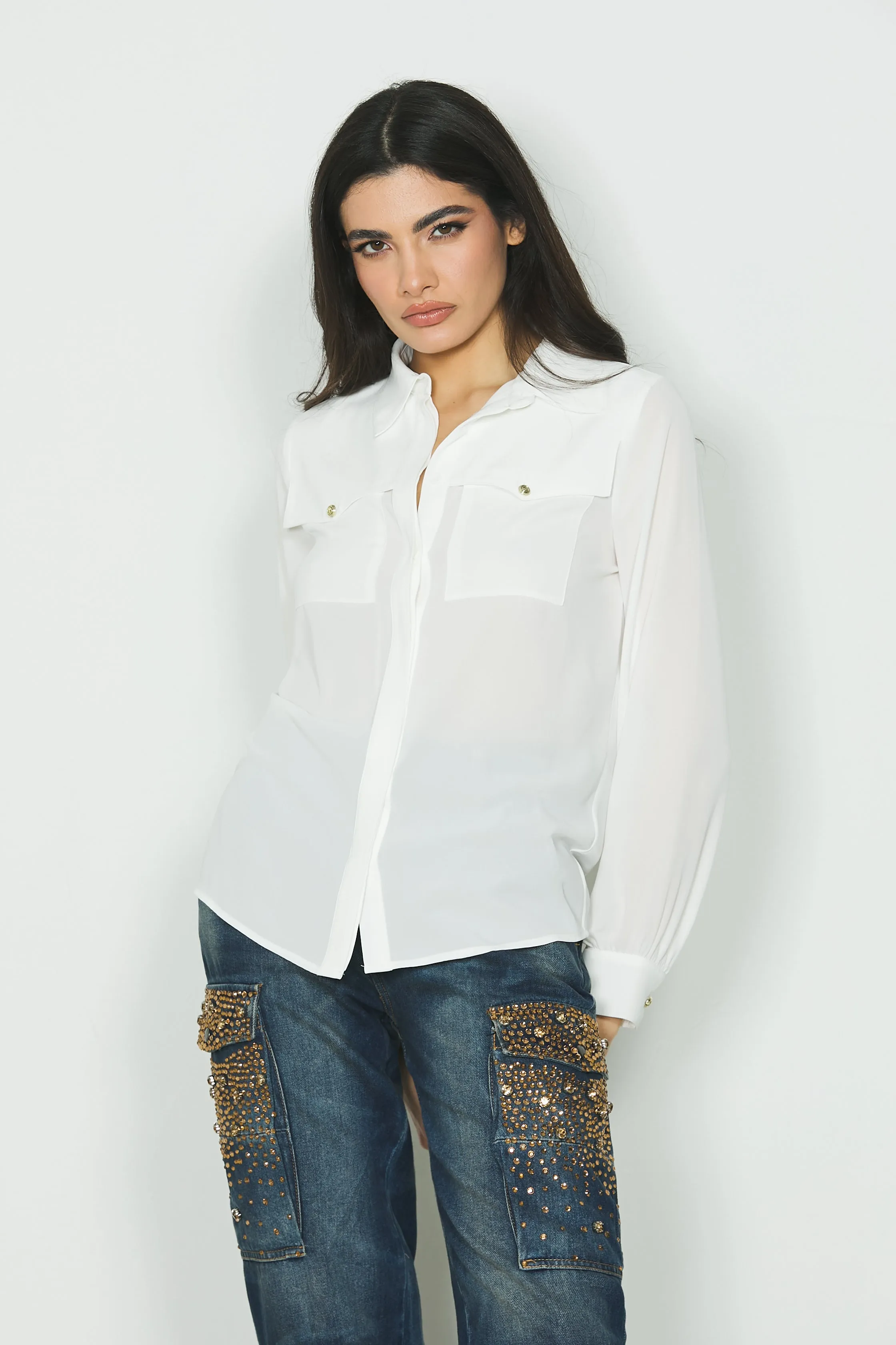 Camicia BRIGITTEN manica lunga con tasche più patte