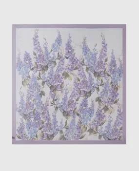 COLOMBO Sciarpa viola in cashmere e seta con stampa floreale S7140X1402501ULW