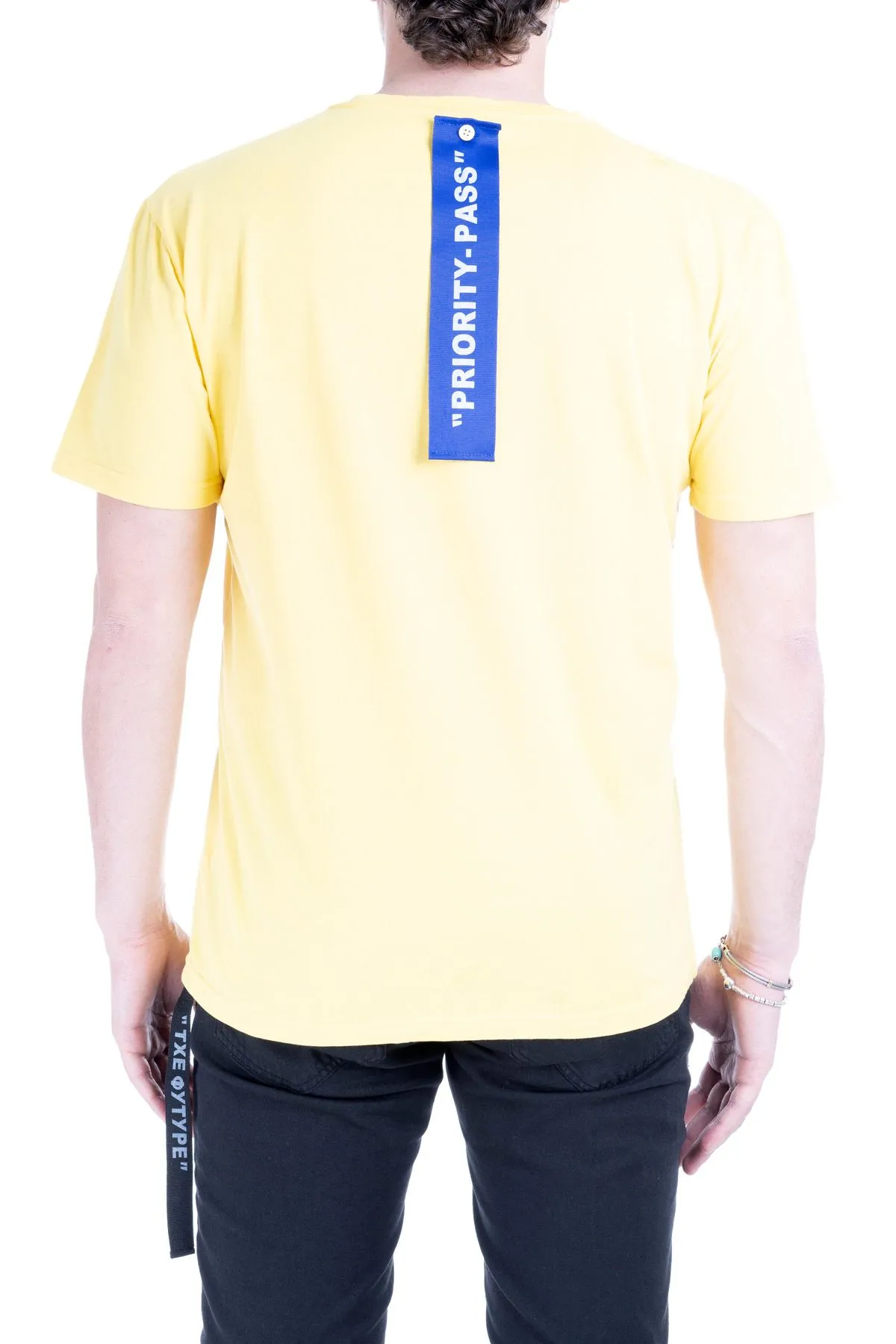 DANIELE ALESSANDRINI   T-SHIRT PRIORITY PASS GIALLA