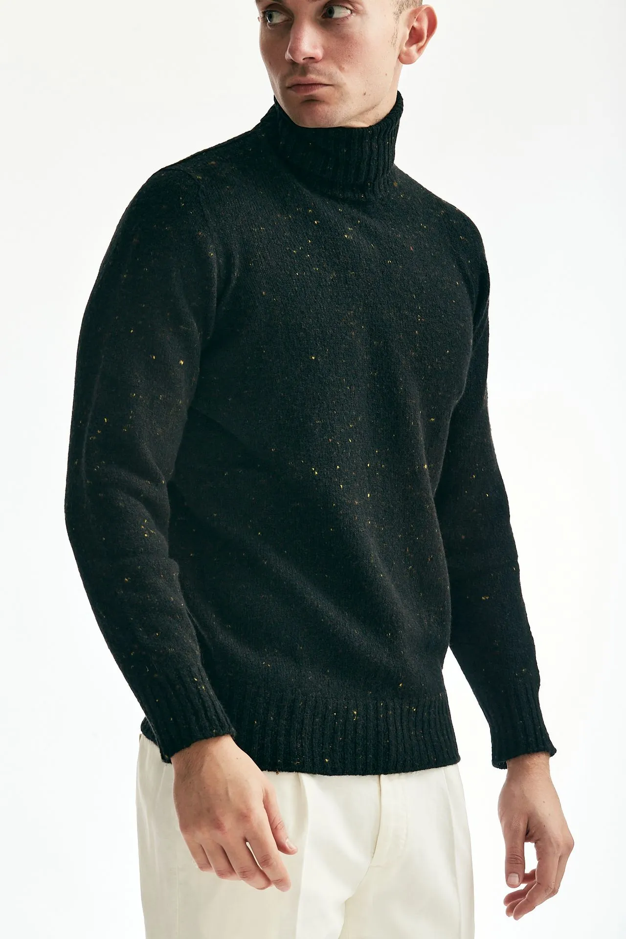 Dolcevita in cashmere e lana nero 