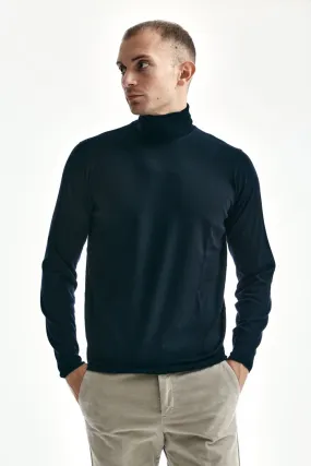 Dolcevita MODERN in lana rasata blu 