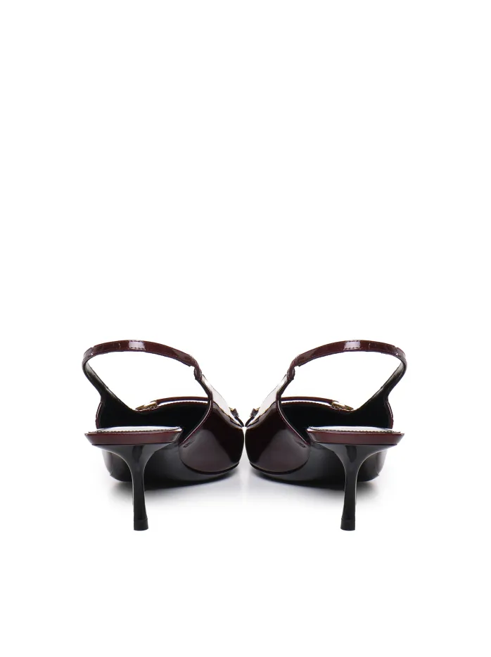 DÉCOLLETÉ SLINGBACK CARINE IN PELLE VERNICIATA