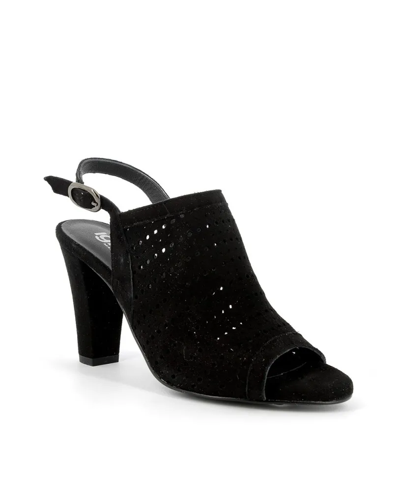 IGI&CO 5193400 sandali donna in pelle nero traforato tacco