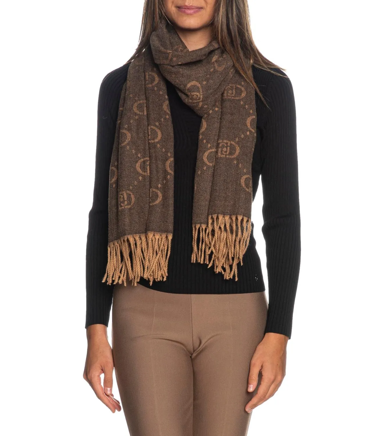 LIU-JO Liu Jo sciarpa/foulard moro/nero donna
