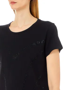 Liu Jo T-shirt Ecs T-Shirt M/C Donna Mod. TF4205JS923 N9563 Nero/Liujo Bustier