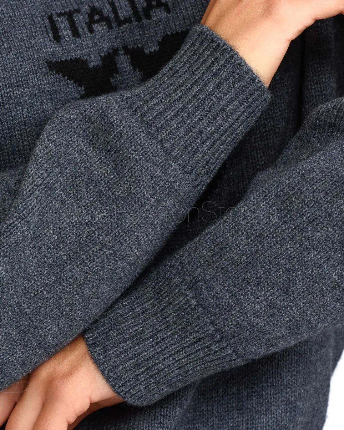 ---------------  ---------------  ---------------  ---------------  --------------Pinko BURGOS SWEATER 100 %LANA LOGO IN GREY/BL