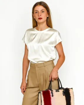 ---------------  ---------------  ---------------  ---------------  --------------Pinko FARIDA BLOUSE SATIN STRETC SILK WHITE-SN