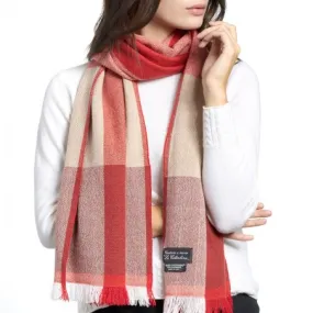 Sciarpa ANDREA rosso-beige in cashmere