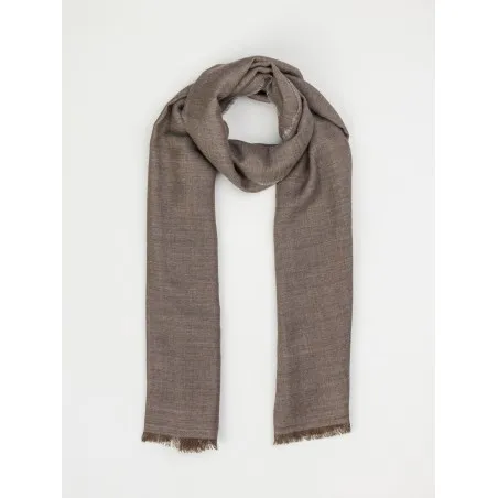 SCIARPA ELEGANZA CASHMERE SETA GRIGIO CHIARO