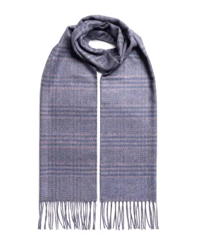 Sciarpa Uras toni blu in Cashmere Seta