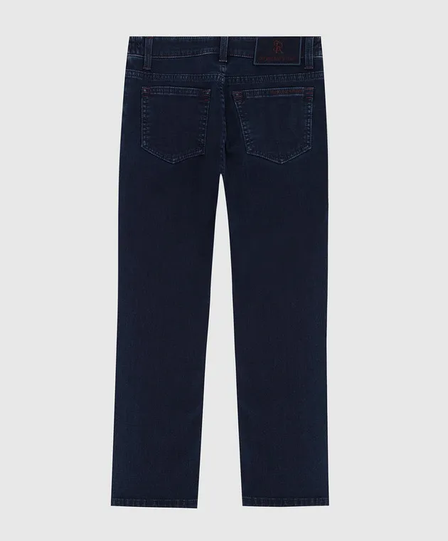 Stefano Ricci Jeans blu scuro per bambini YFT0401090Z901