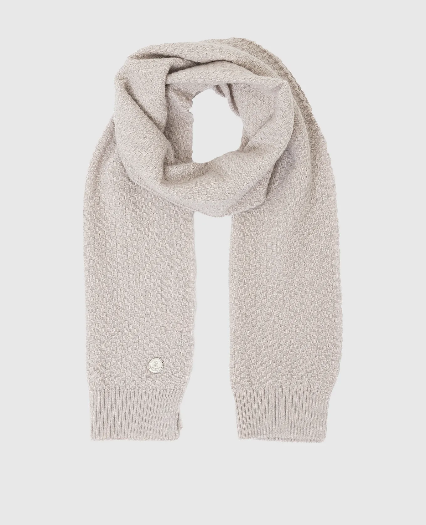 Stefano Ricci Sciarpa per bambini fantasia cashmere beige chiaro K808002SCIY16482
