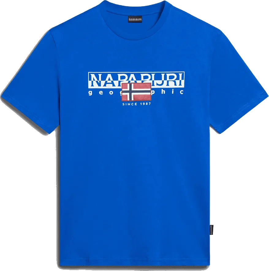 T-SHIRT A MANICA CORTA DA UOMO NAPAPIJRI S-AYLMER BLUE LAPIS NP0A4HTO B2L