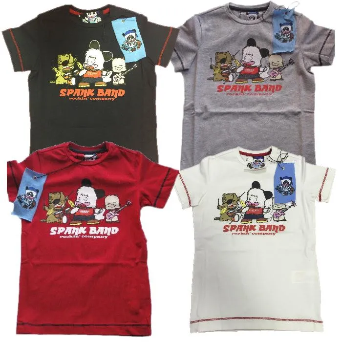 T-Shirt Bambino/a Hello Spank Band, Maglietta maniche corte cartoon R11230